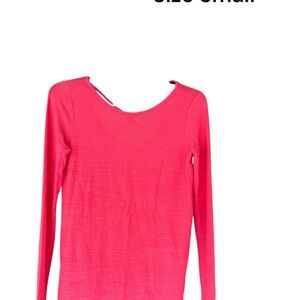 GAP Pink Fitted Long Sleeve Blouse